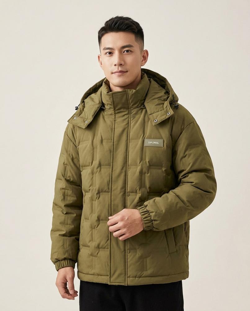 Lands Fashion - Sesan | Quilted Hooded Jacket Men