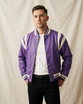 Lands Fashion - Salor | Faux Leather Varsity Jacket Men