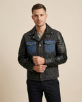 Lands Fashion - Lysan | Mixed-Material Button-Front Jacket Men