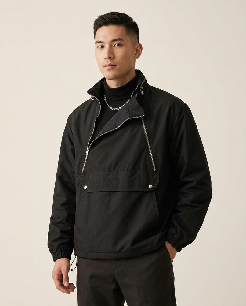 Lands Fashion - Black | Asymmetrical Stand-Collar Jacket Unisex