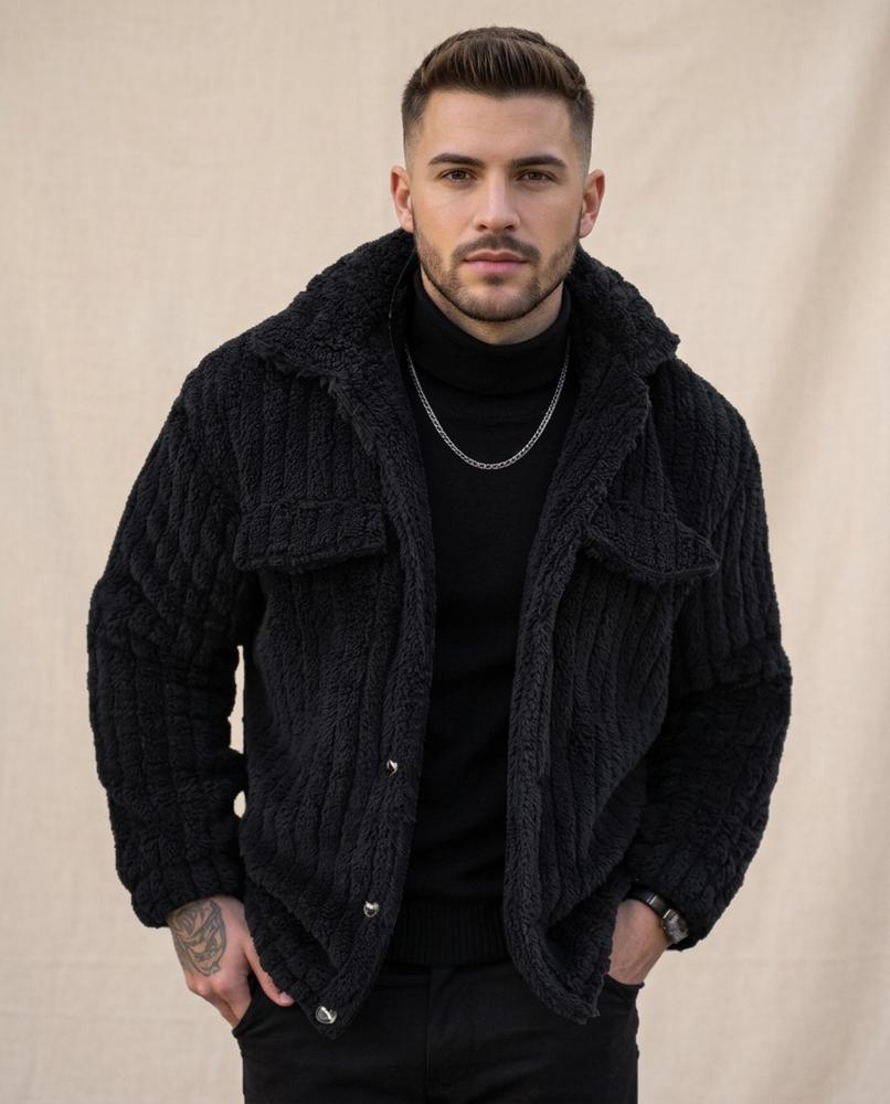 Lands Fashion - Nelin | Textured Button-Up Jacket Men