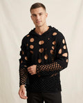 Lands Fashion - Lokar | Perforated Mesh-Knit Hoodie Unisex