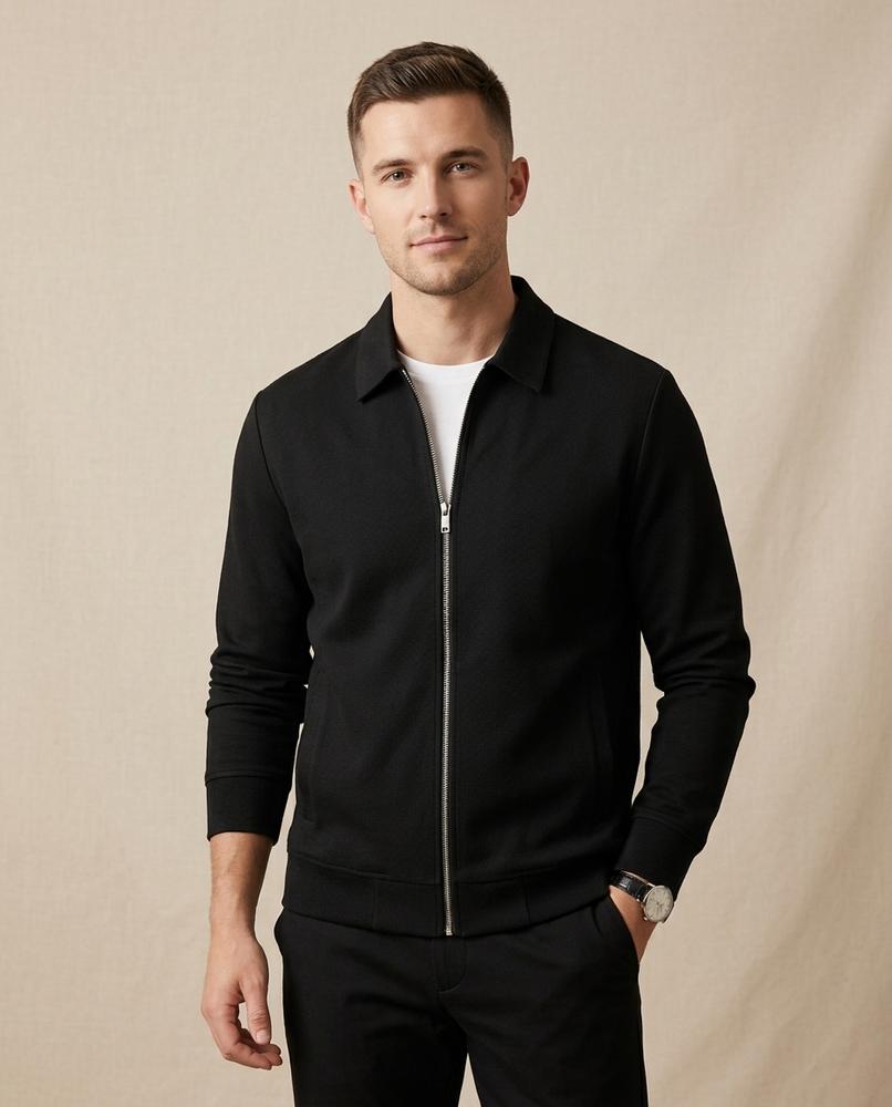 Lands Fashion - Vivar | Full-Zip Collared Jacket Men