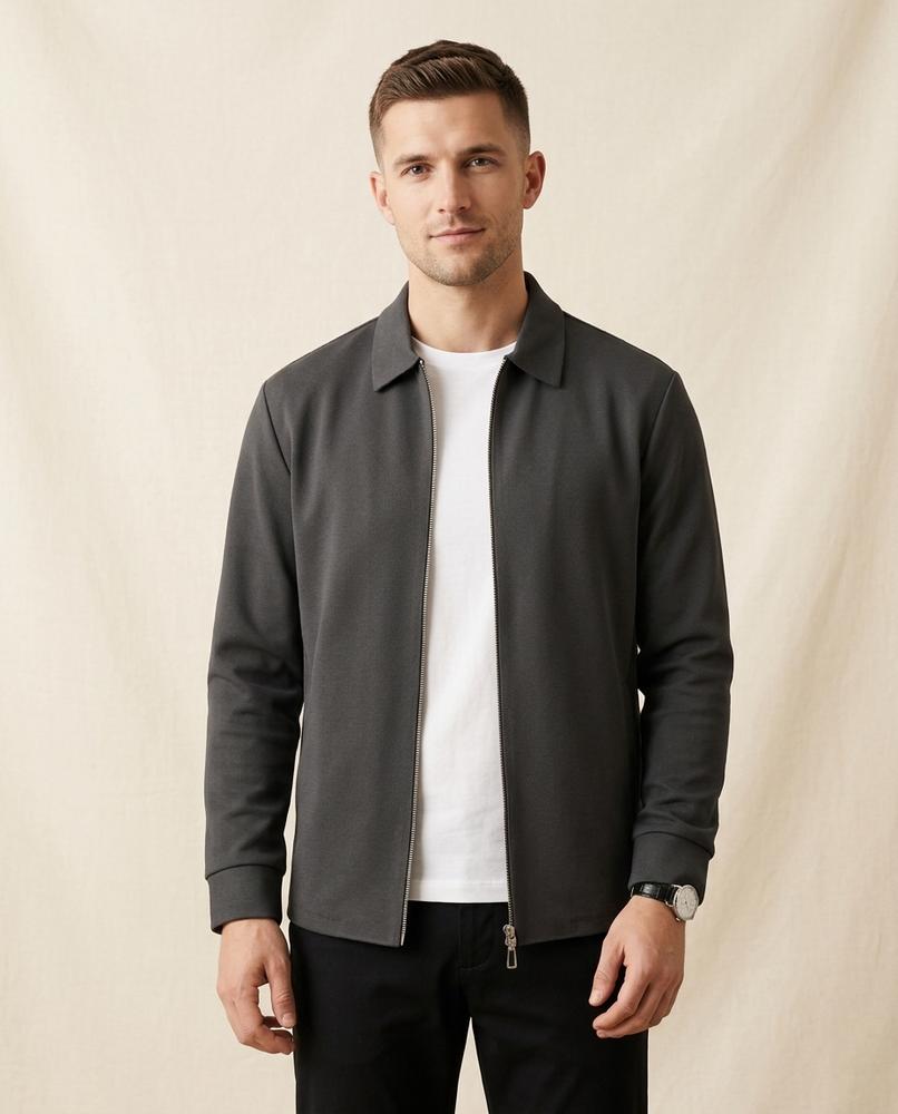 Lands Fashion - Vivar | Full-Zip Collared Jacket Men