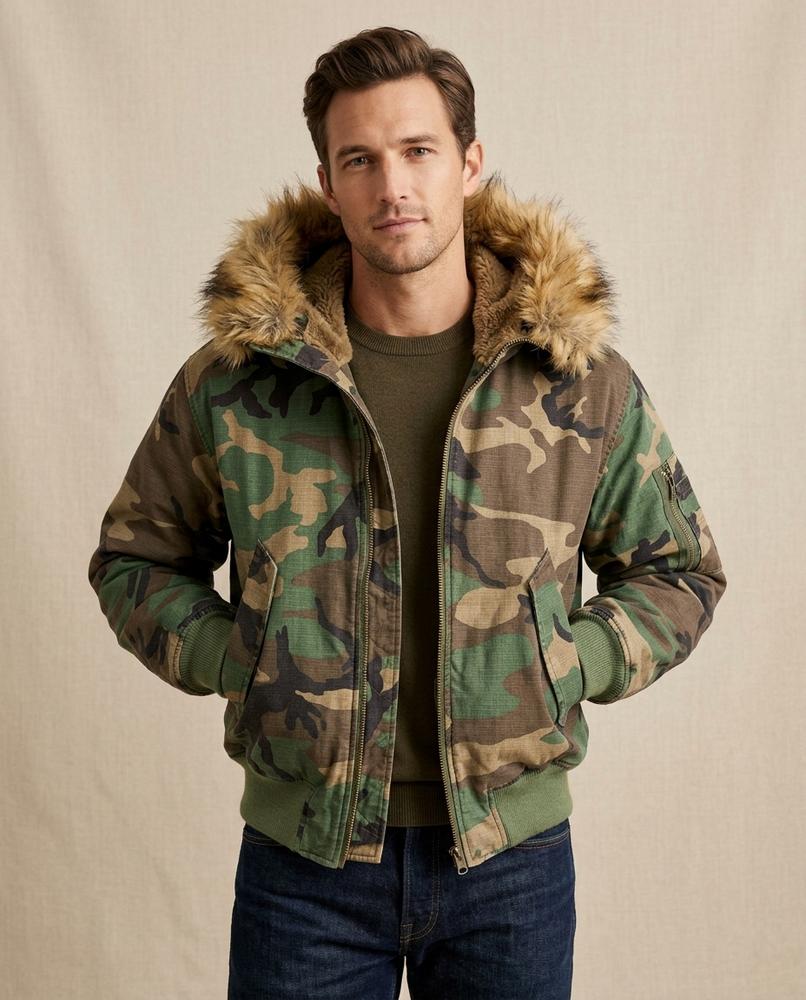 Lands Fashion - Tasen | Hooded Camouflage Jacket Men