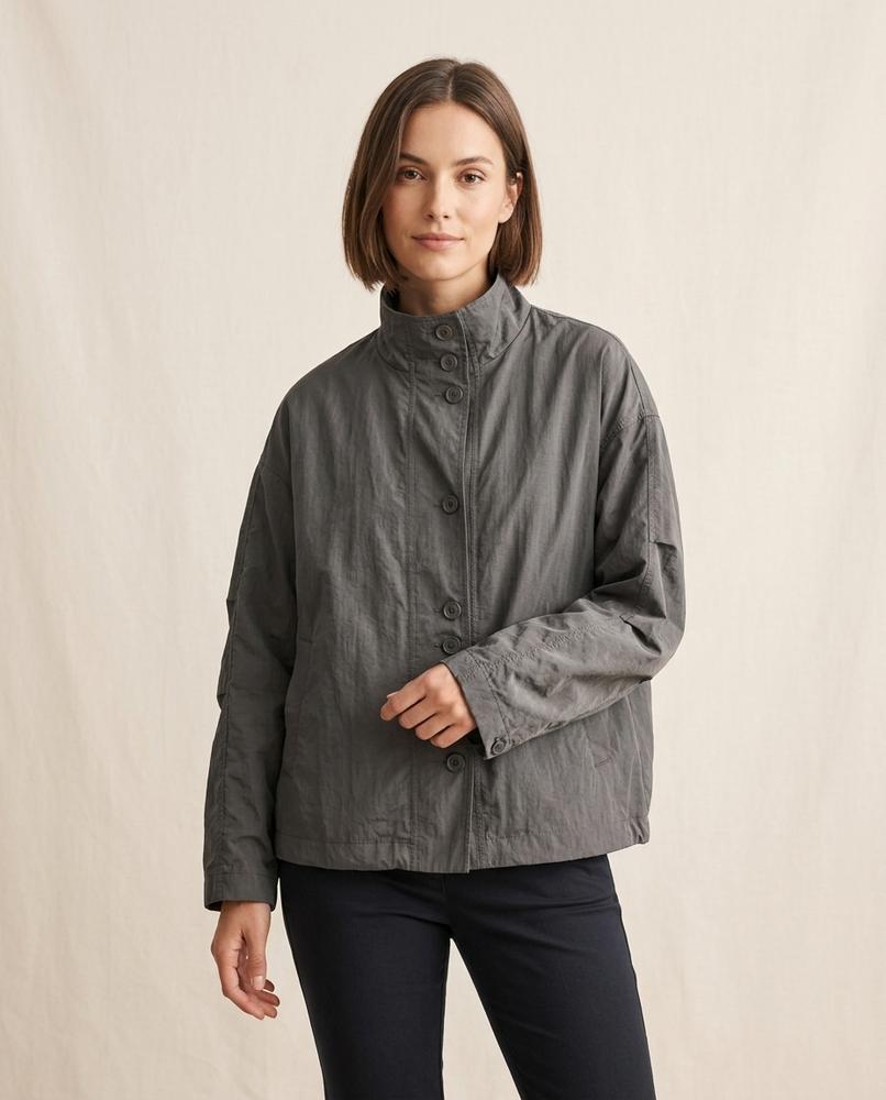 Lands Fashion - Vasen | Button-Front Stand-Collar Jacket Women