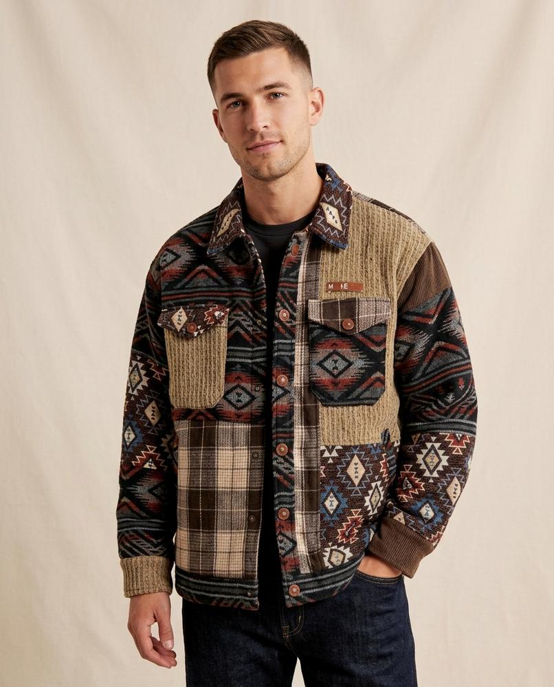Lands Fashion - Novan | Patchwork Multi-Pattern Jacket Men