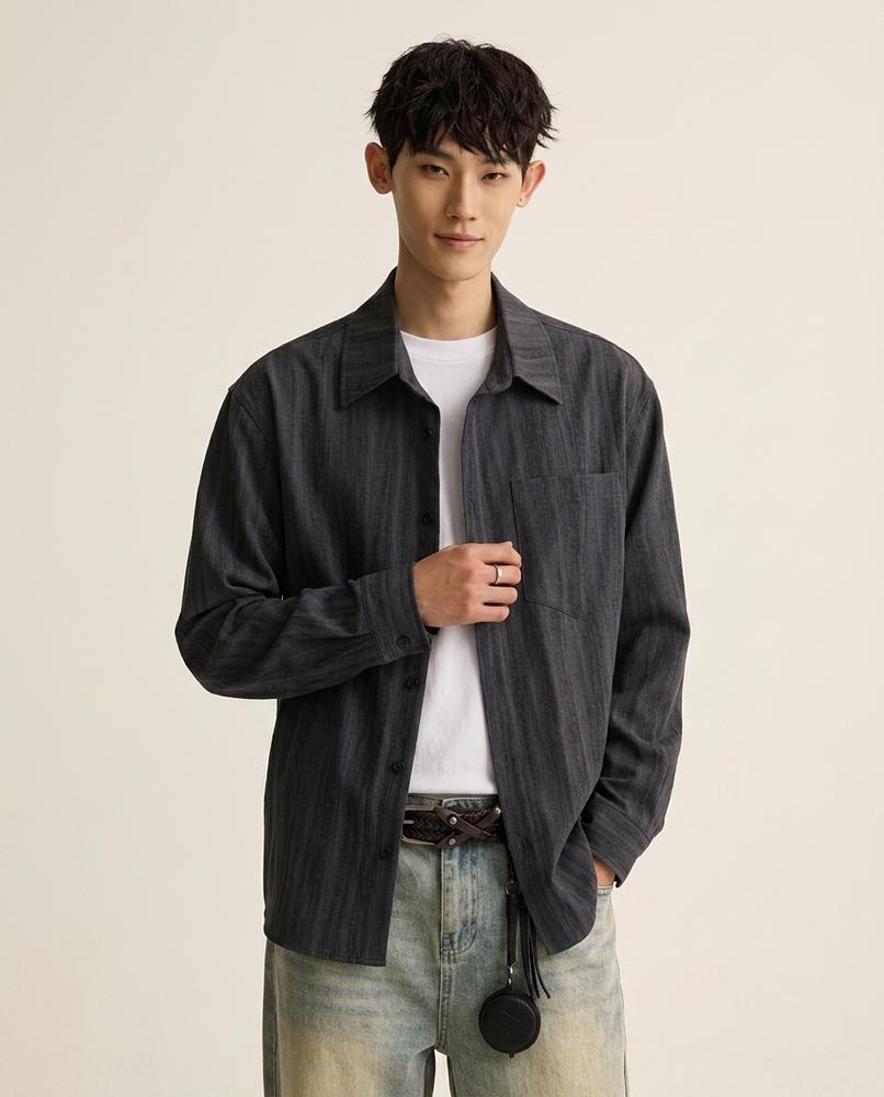 Lands Fashion - Ramon | Textured Button-Up Shirt Men
