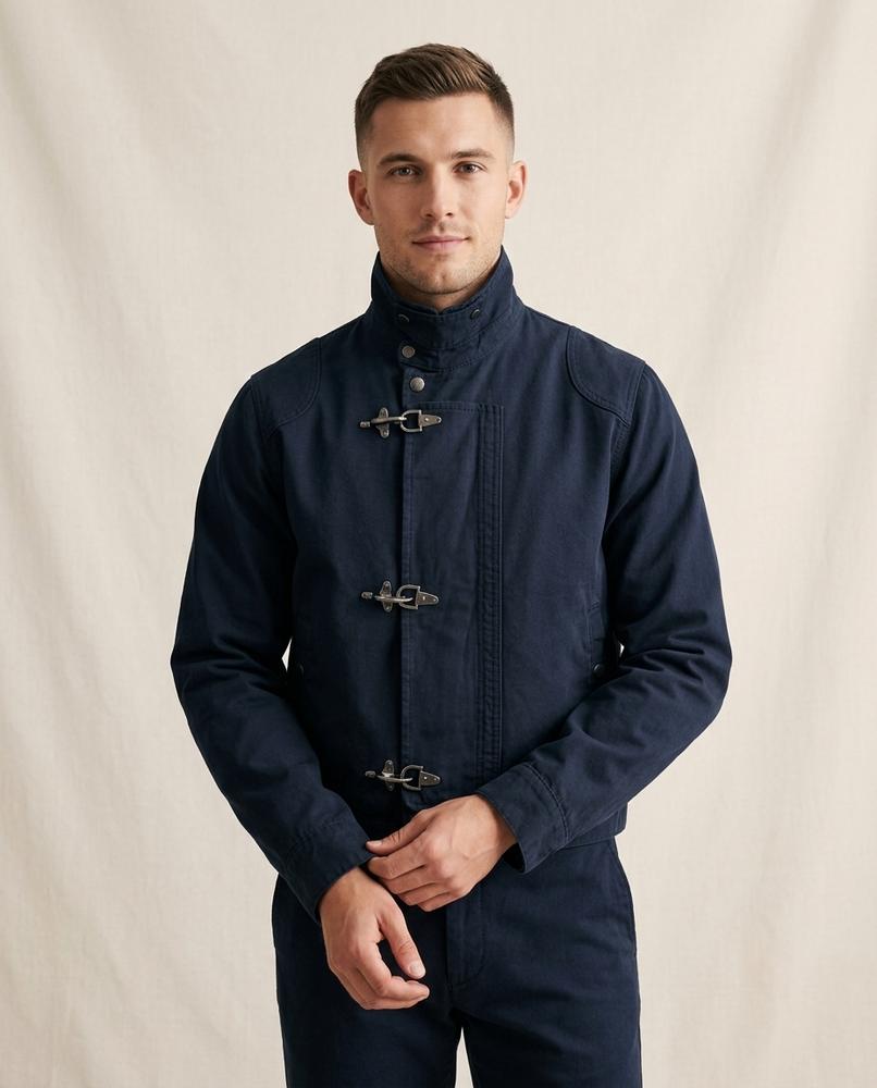 Lands Fashion - Taven | Hook-Clasp Cropped Jacket Men