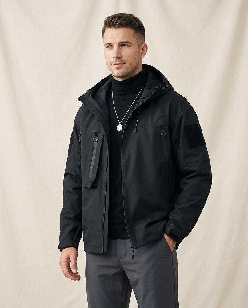 Lands Fashion - Zamin | Hooded Water-Resistant Jacket Men