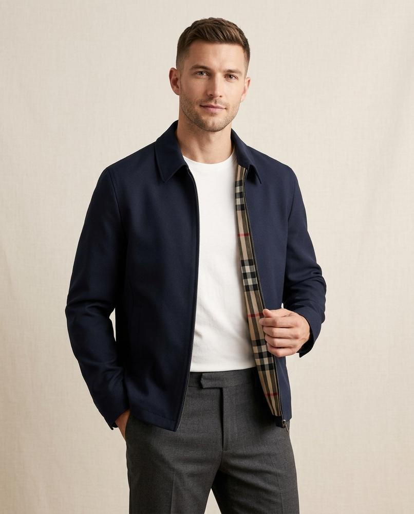 Lands Fashion - Elzan | Zip-Up Lined Jacket Men