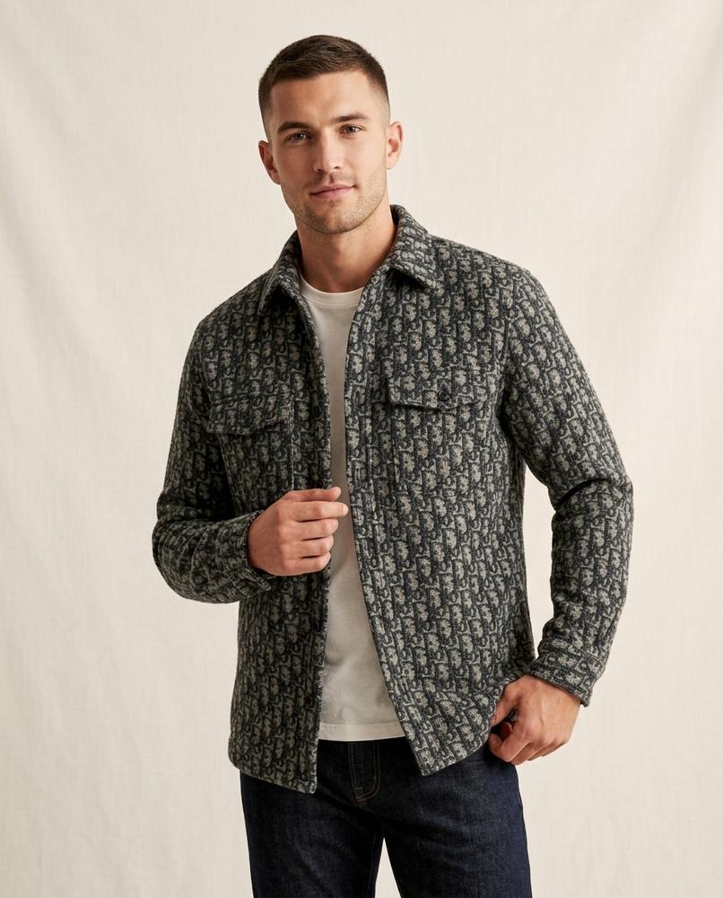 Lands Fashion - Rital | Patterned Long-Sleeved Jacket Men