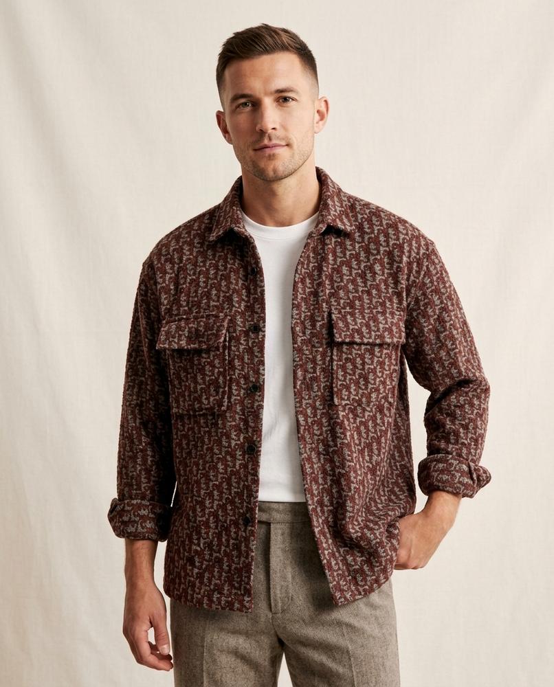 Lands Fashion - Rital | Patterned Long-Sleeved Jacket Men