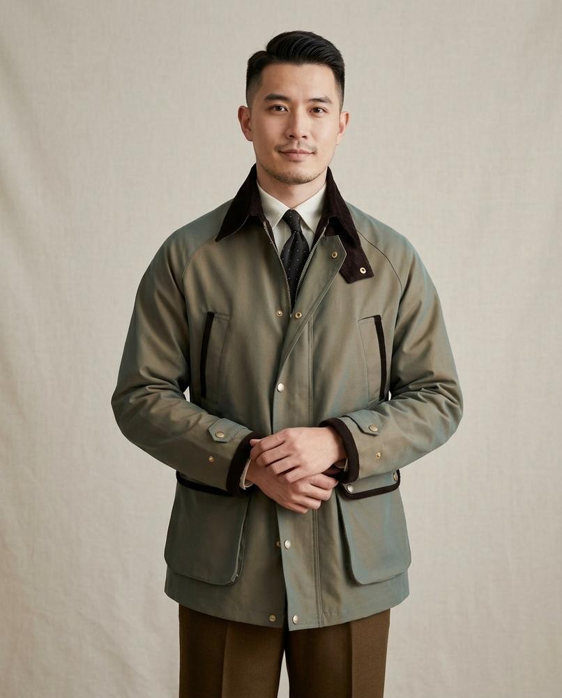 Lands Fashion - Canal | Corduroy-Trimmed Water-Repellent Jacket Men