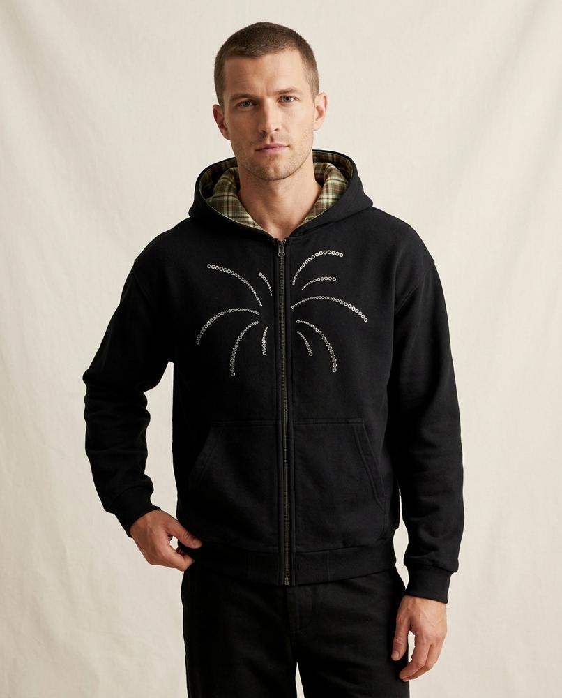 Lands Fashion - Arlan | Zip-Up Plaid-Lined Hoodie Men
