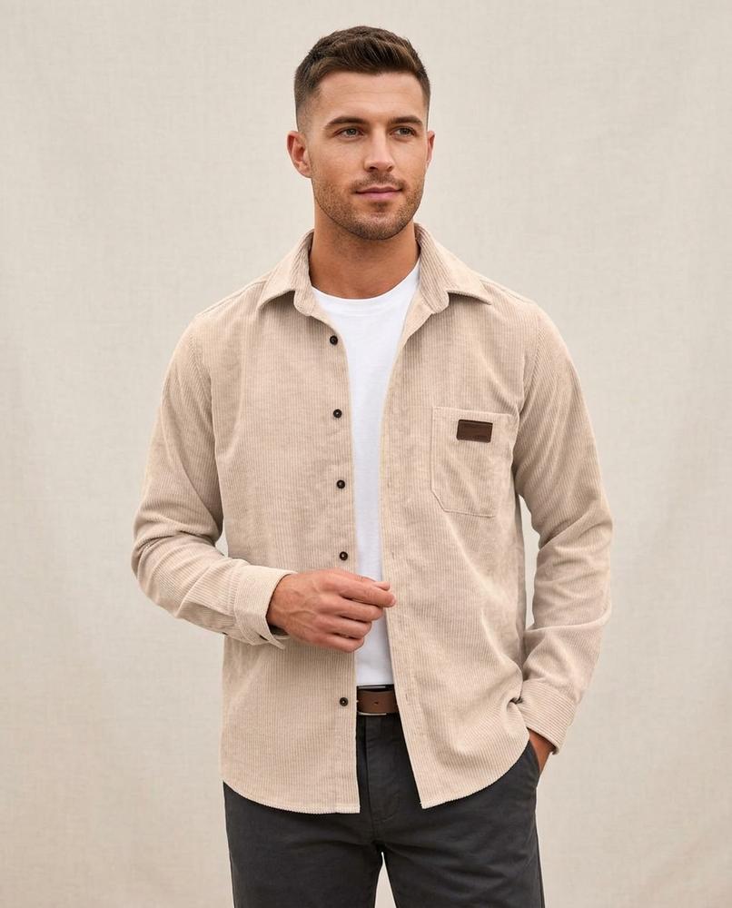 Lands Fashion - Senav | Corduroy Button-Down Shirt Men