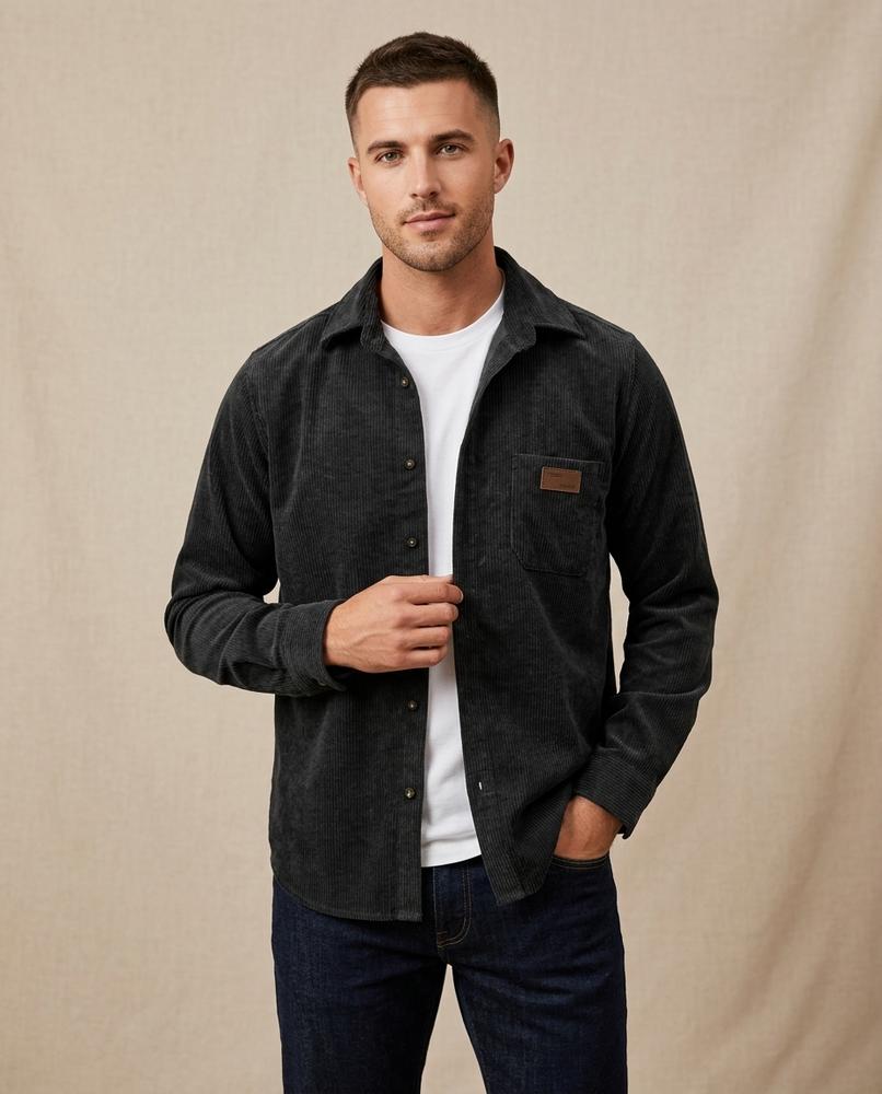 Lands Fashion - Senav | Corduroy Button-Down Shirt Men