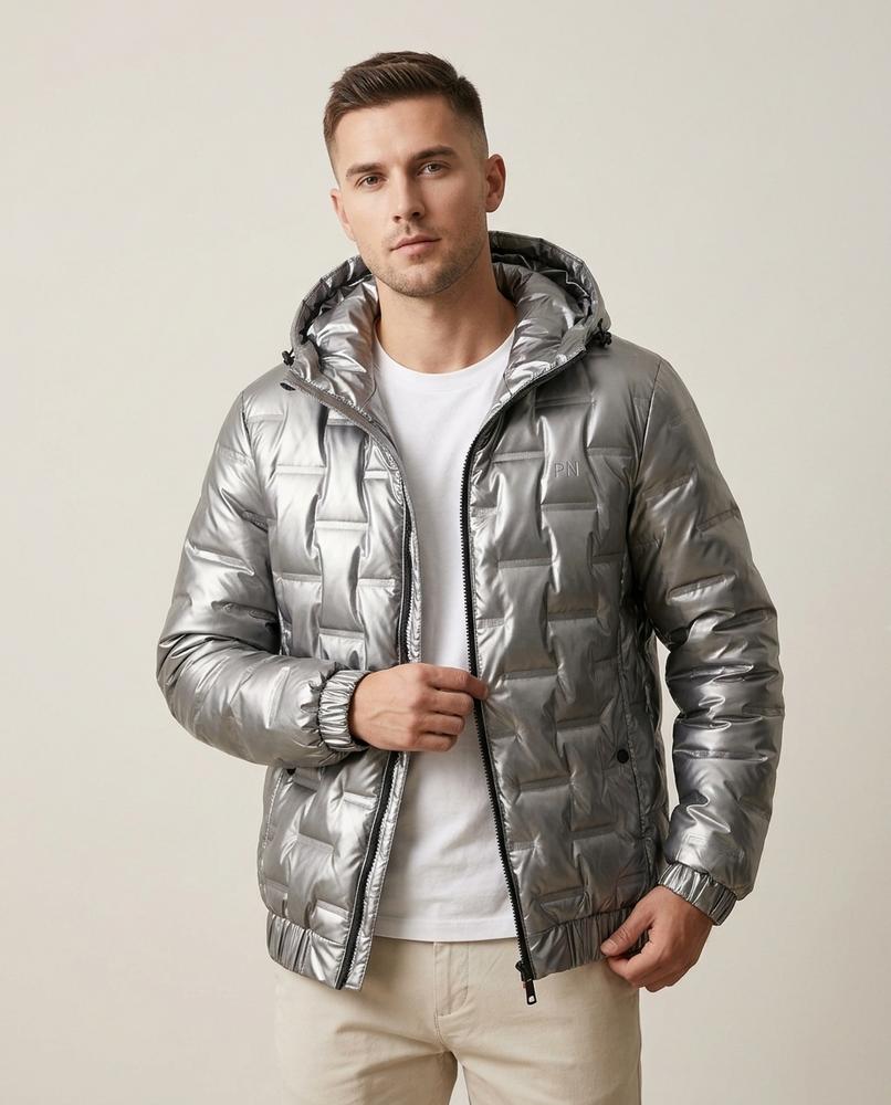 Lands Fashion - Vetal | Quilted Hooded Jacket Men