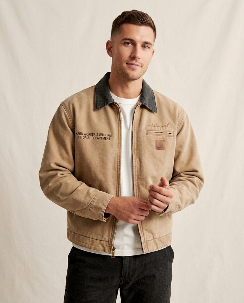Lands Fashion - Tarev | Embroidered Washed Jacket Men