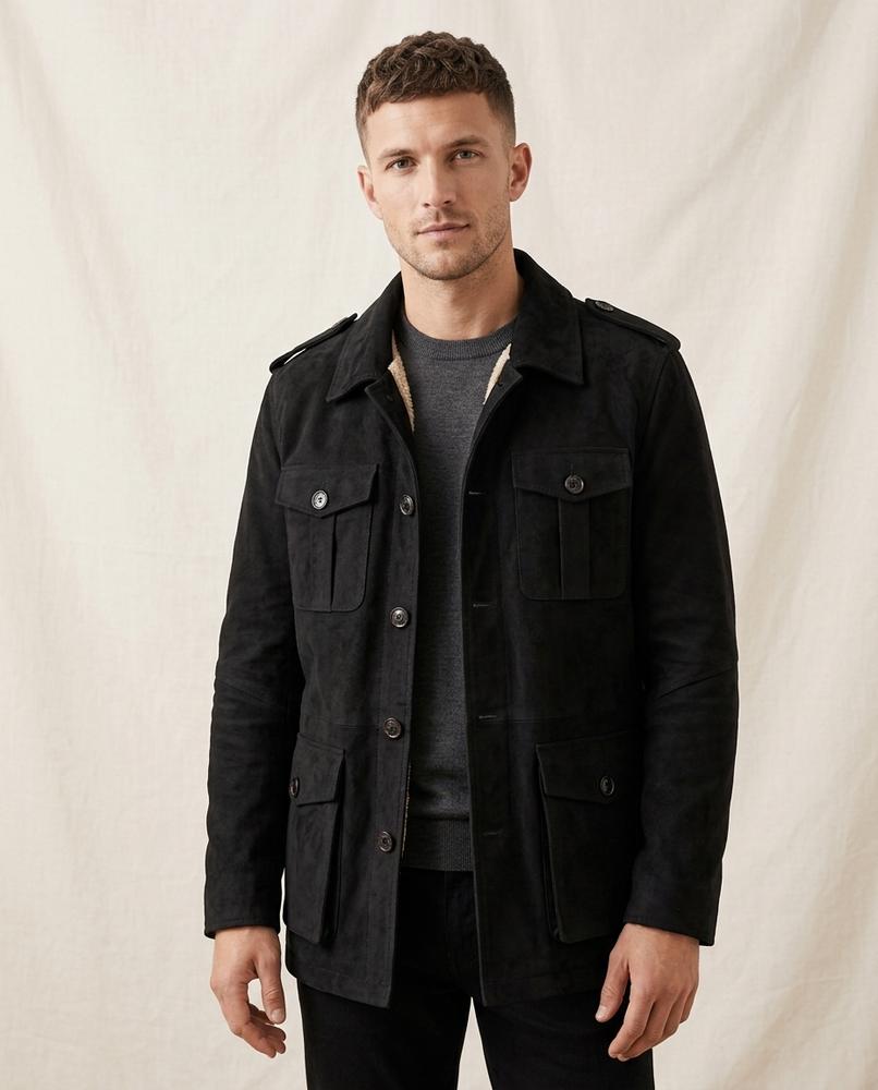 Lands Fashion - Ledan | Suede-Look Lined Jacket Men