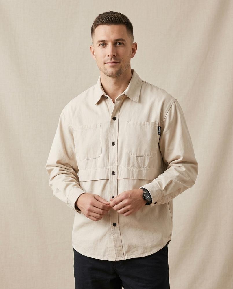 Lands Fashion - Vahal | Button-Up Loose-Fit Shirt Men