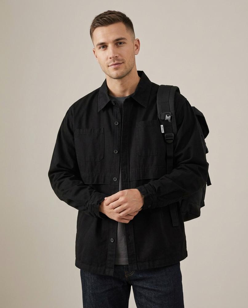 Lands Fashion - Vahal | Button-Up Loose-Fit Shirt Men