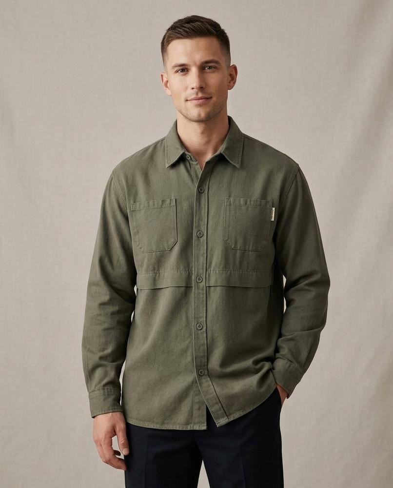 Lands Fashion - Vahal | Button-Up Loose-Fit Shirt Men
