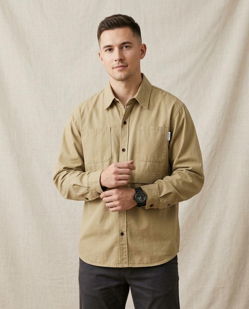 Lands Fashion - Vahal | Button-Up Loose-Fit Shirt Men