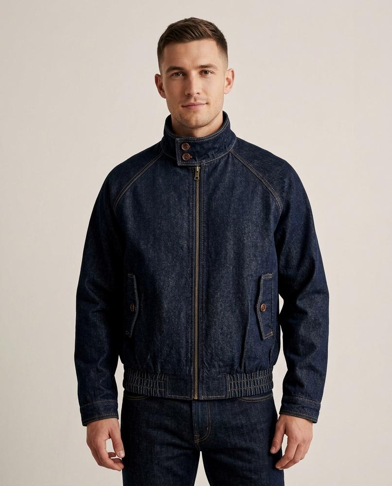 Lands Fashion - Lezan | Stand-Collar Denim Jacket Men