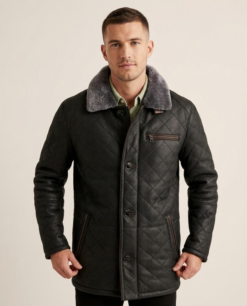 Lands Fashion - Lomir | Quilted Shearling-Collar Jacket Men