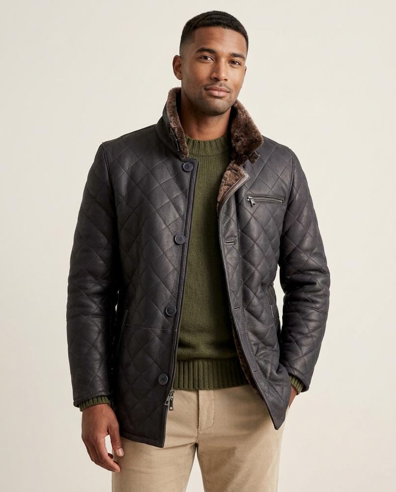 Lands Fashion - Lomir | Quilted Shearling-Collar Jacket Men