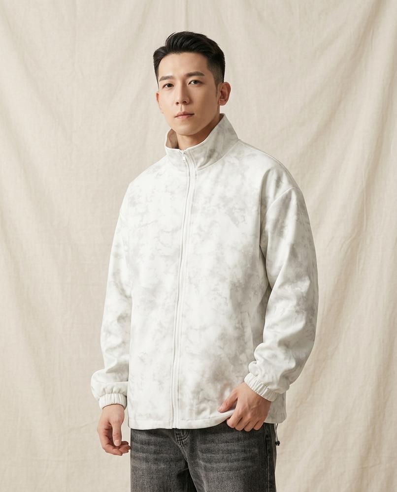 Lands Fashion - Lenal | Zip-Up Washed-Out Jacket Men