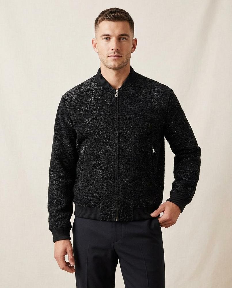 Lands Fashion - Mamar | Textured Zip-Up Jacket Men