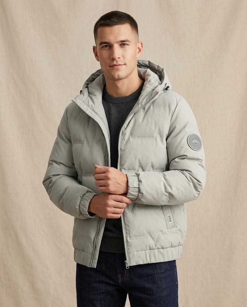 Lands Fashion - Zalin | Quilted Hooded Jacket Men