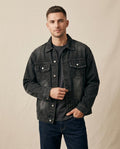 Lands Fashion - Tiser | Washed Frayed Denim Jacket Men