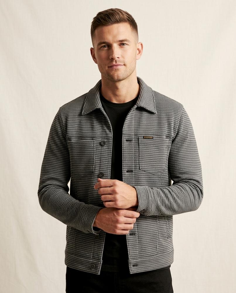 Lands Fashion - Ramar | Houndstooth Button-Up Jacket Men
