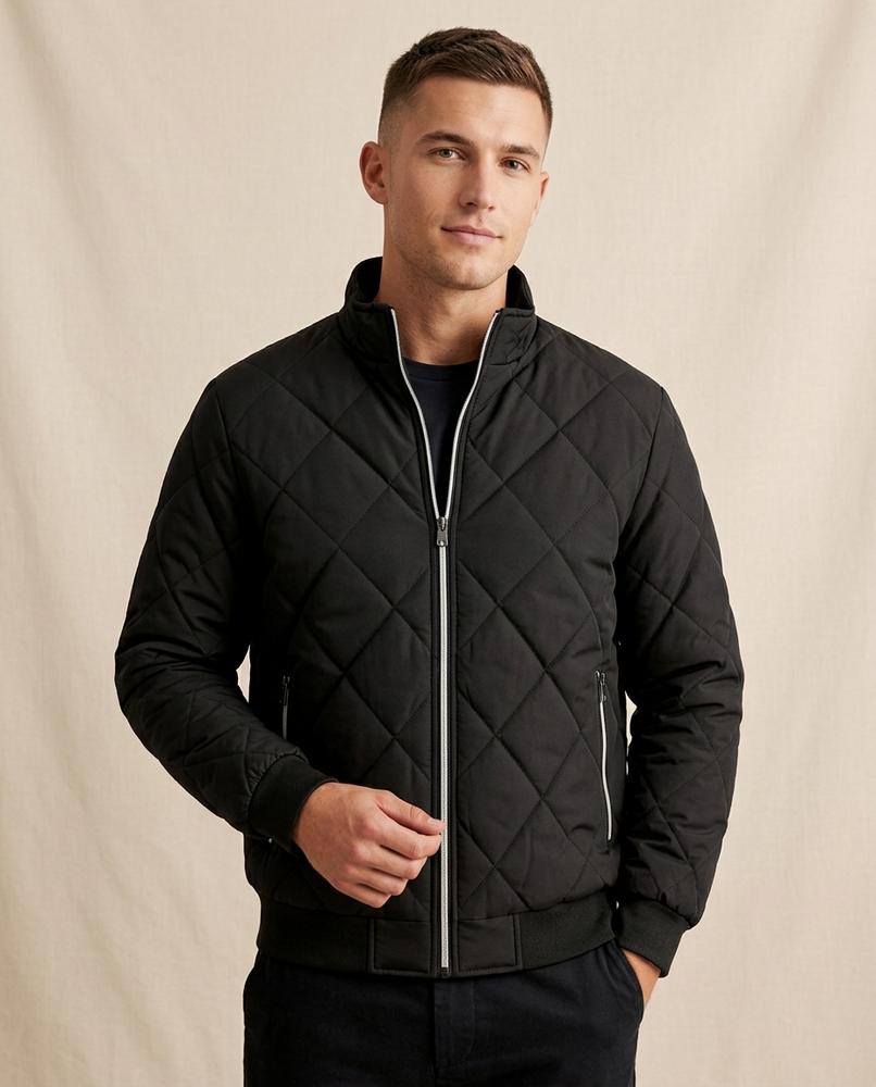 Lands Fashion - Zavar | Quilted Zip-Up Jacket Men