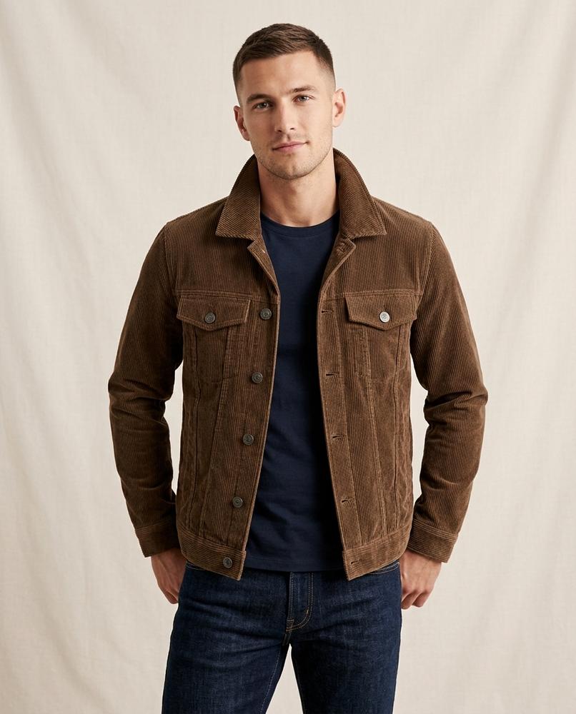Lands Fashion - Yovan | Corduroy Button-Front Jacket Men