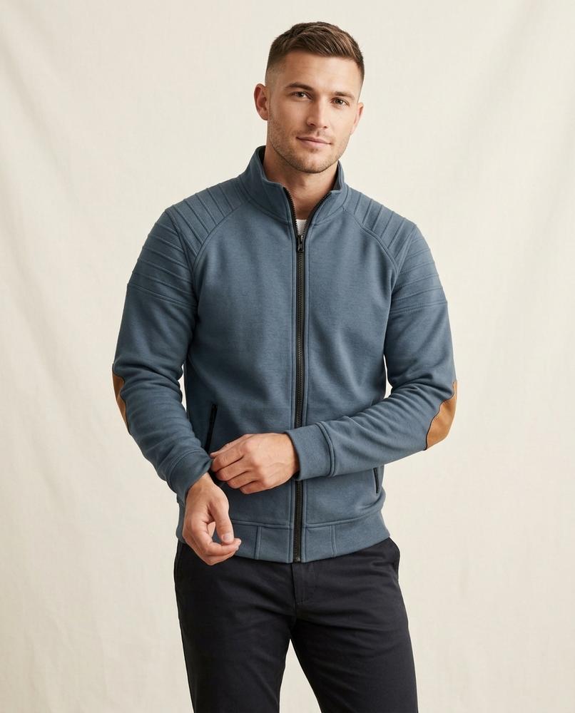 Lands Fashion - Nivar | Zip-Up Patched Jacket Men