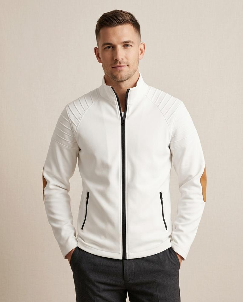 Lands Fashion - Nivar | Zip-Up Patched Jacket Men