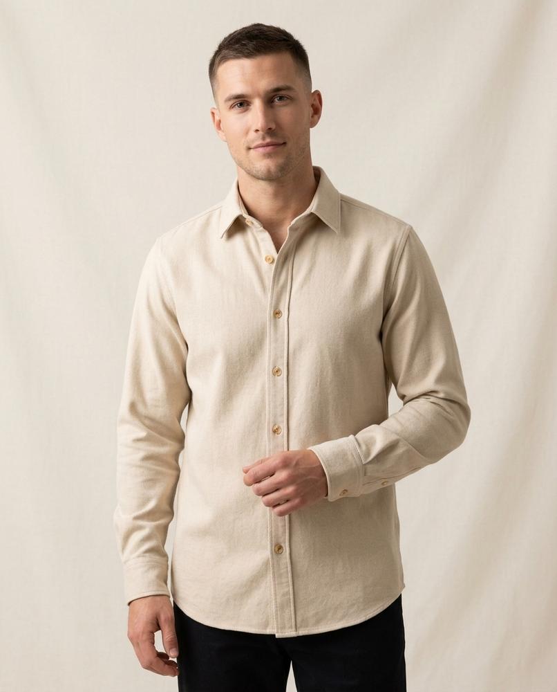 Lands Fashion - Cazan | Long-Sleeved Textured Shirt Men