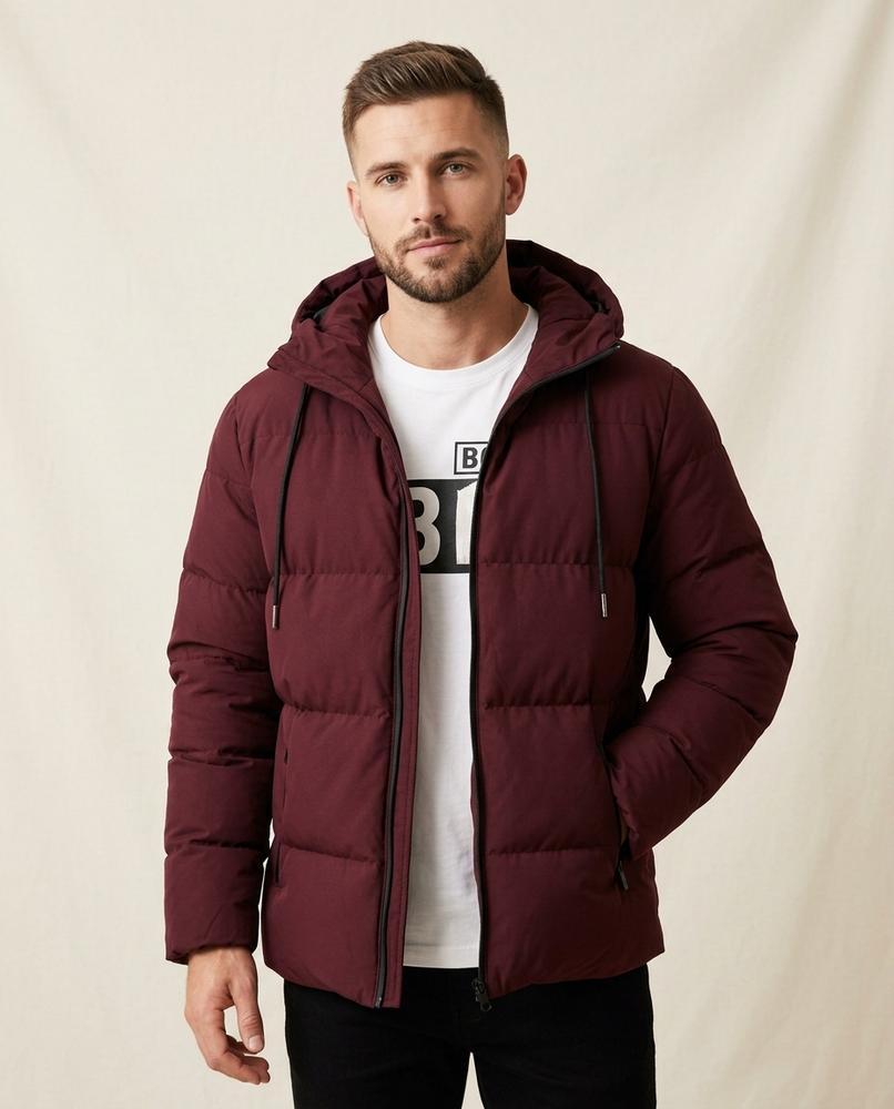 Lands Fashion - Elnal | Quilted Hooded Jacket Men