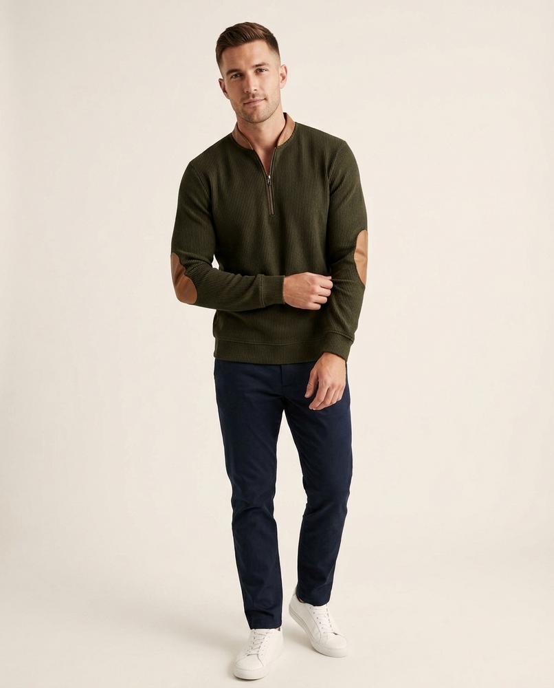 Lands Fashion - Alver | Ribbed Quarter-Zip Sweater Men