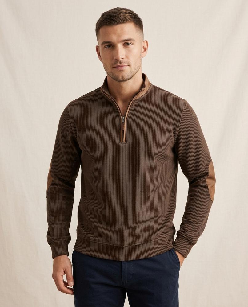 Lands Fashion - Alver | Ribbed Quarter-Zip Sweater Men