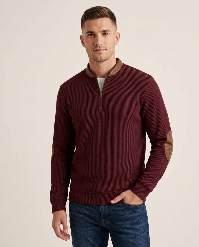 Lands Fashion - Alver | Ribbed Quarter-Zip Sweater Men