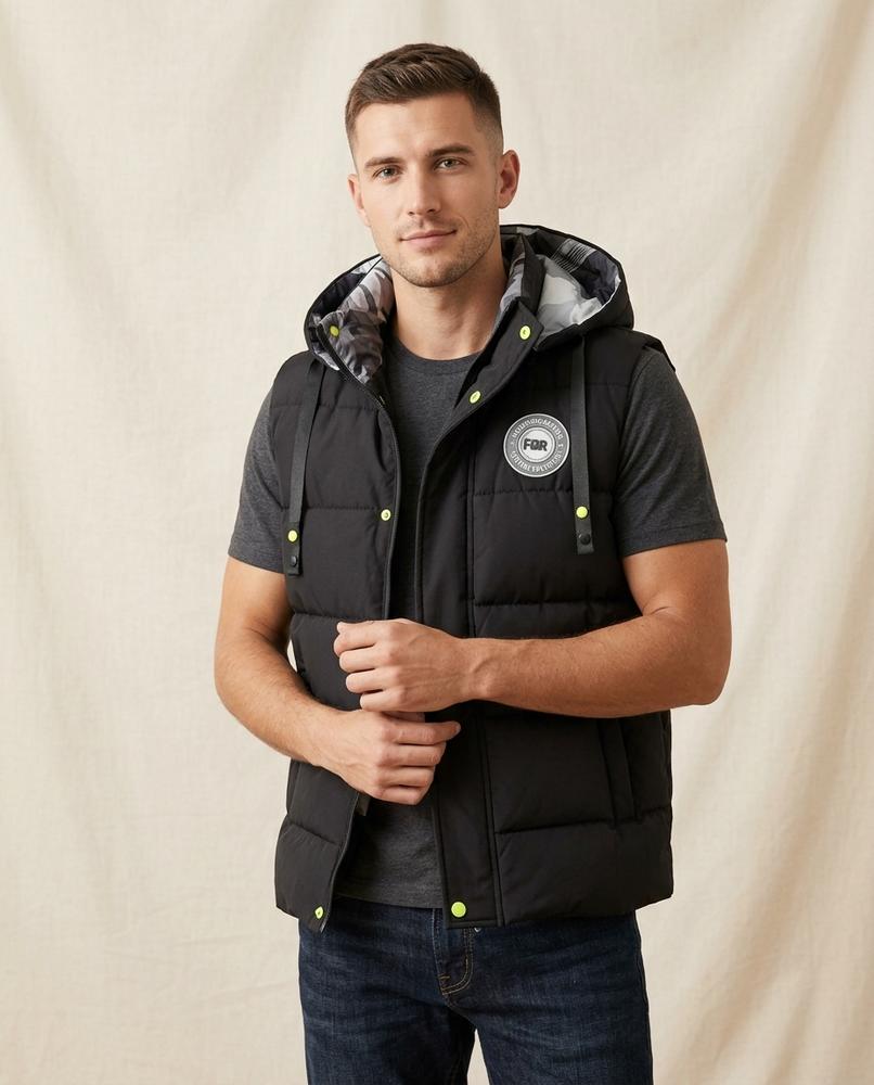 Lands Fashion - Rilor | Padded Hooded Vest Men