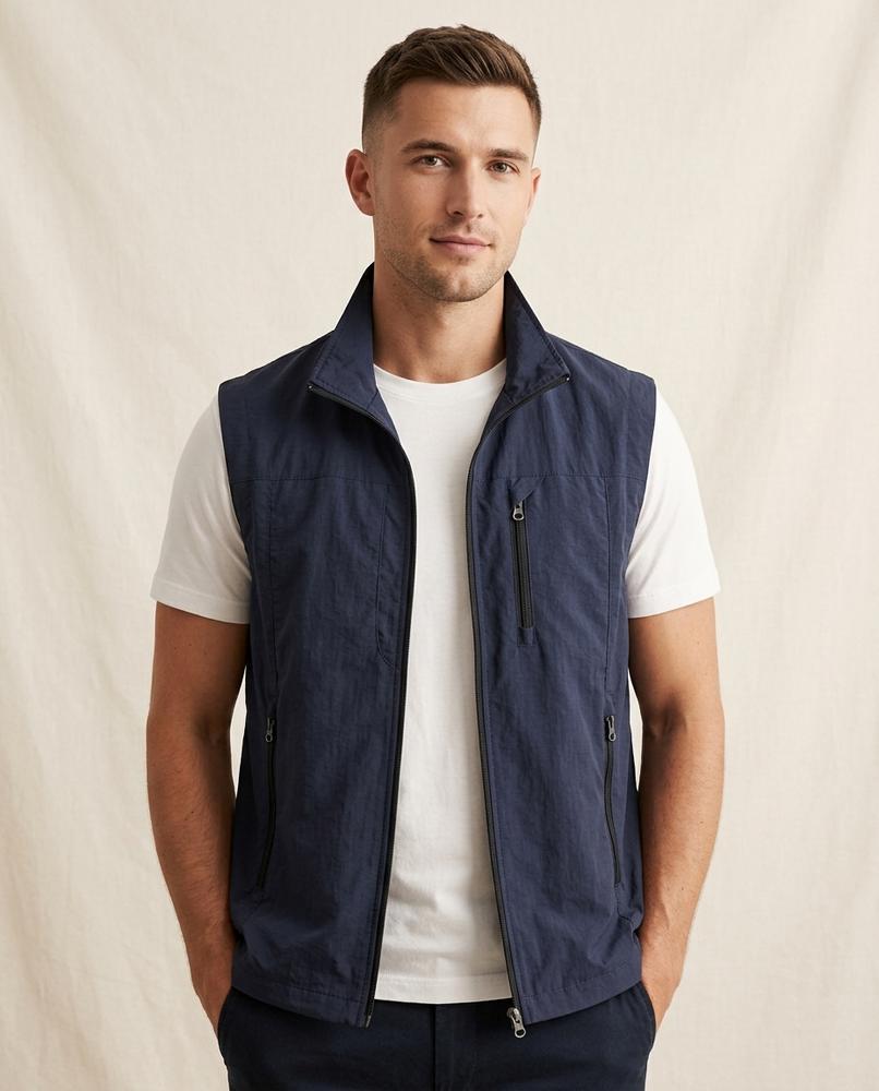 Lands Fashion - Lyhal | Zip-Up Stand-Collar Vest Men