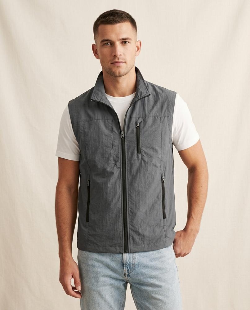 Lands Fashion - Lyhal | Zip-Up Stand-Collar Vest Men