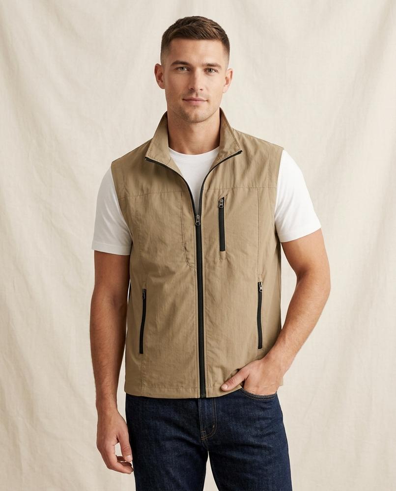 Lands Fashion - Lyhal | Zip-Up Stand-Collar Vest Men