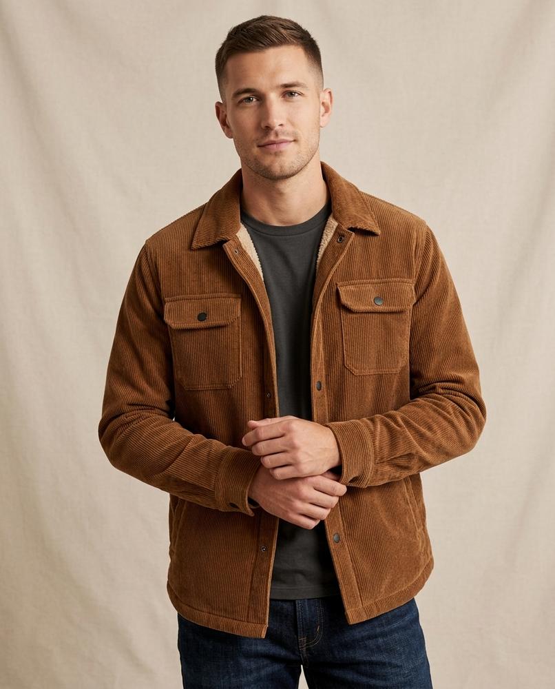 Lands Fashion - Lelom | Sherpa-Lined Corduroy Jacket Men